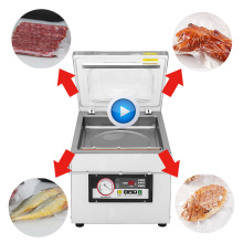 Semi automatic stainless steel food vaccum sealer small household desktop fruit vegetable fish vacuum packing machine